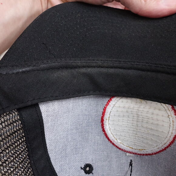 BUSCH BEER LOGO BLACK MESH VENTED SNAPBACK BASEBALL HAT CAP - Picture 8 of 9